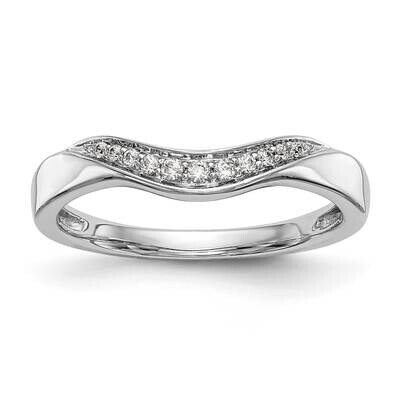 Pave Holds 1-1.4 2-1.3 2-1.2 2-1.1 4-1.0mm Contoured Wedding Band Ring Mounting 14k White Gold RM33…