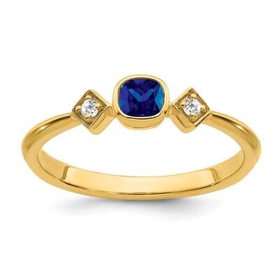 Sapphire Diamond Ring 14k Gold RM7233-SA-004-YA, MPN: RM7233-SA-004-YA, 191101825132