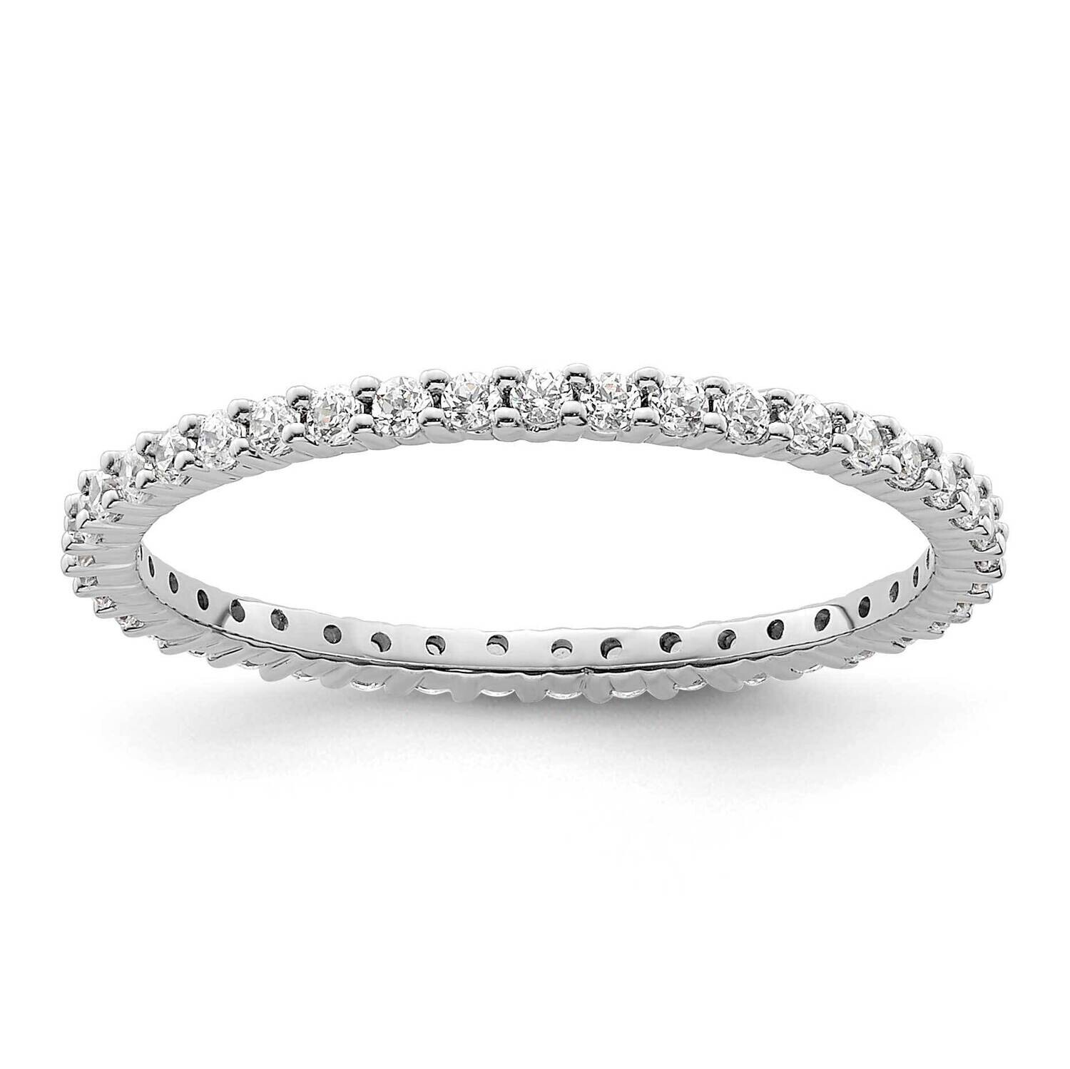 Polished Shared Prong 1/2 Carat Diamond Complete Eternity Band 14k White Gold ET0001-050-8W4, MPN: …