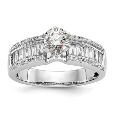 Peg Set Engagement Ring Mounting 14k White Gold RM2728E-145-CWAA, MPN: RM2728E-145-CWAA,