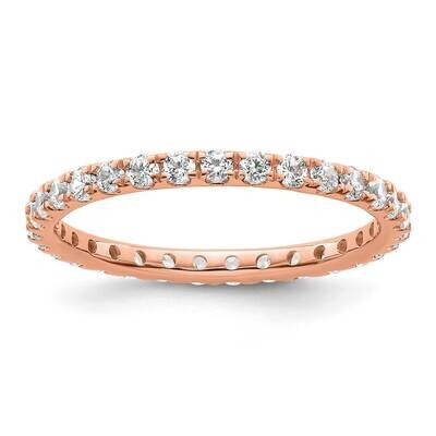 Polished U-Shared Prong 1 Carat Diamond Complete Eternity Band 14k Rose Gold ET0005-100-9R4, MPN: E…