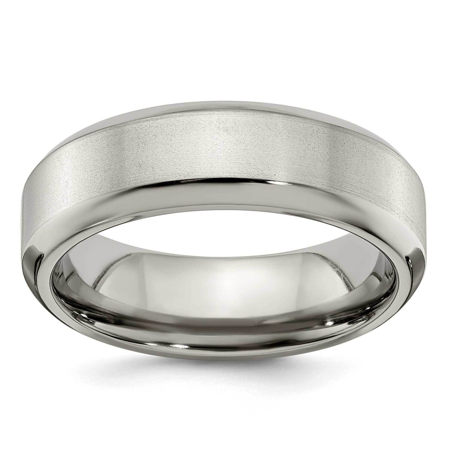 Edward Mirell Brushed/Polished Beveled Edge 7mm BSize 10.5 Titanium EMR153-7MM, MPN: EMR153-7MM,