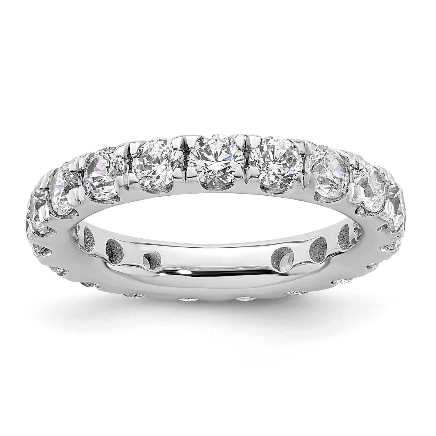 Polished U-Shared Prong 2 Carat Diamond Complete Eternity Band 14k White Gold ET0005-200-4W4, MPN: …
