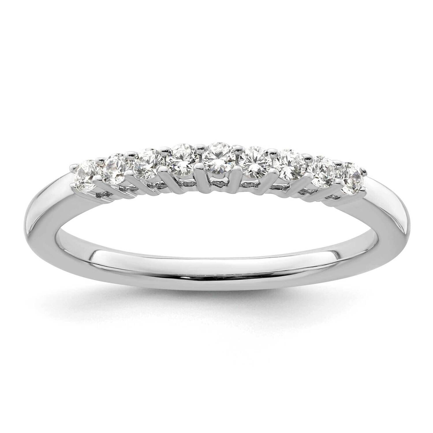 9-Stone Shared Prong Holds 9-1.8mm Round Diamond Band Ring Mounting 14k White Gold RM3191B-023-WAA,…