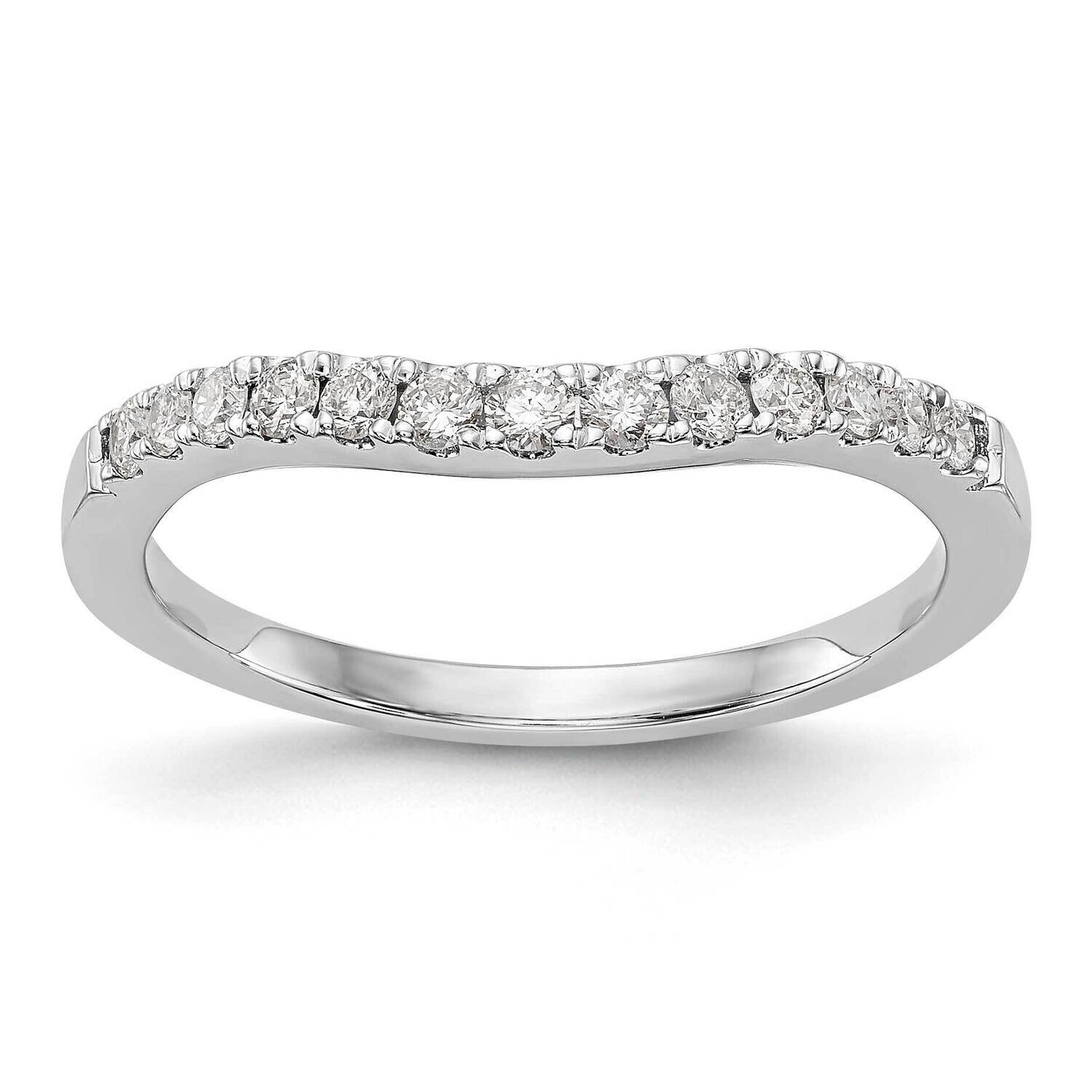 Contoured Wedding Band Ring Mounting 14k White Gold RM3025B-038-CWAA, MPN: RM3025B-038-CWAA,