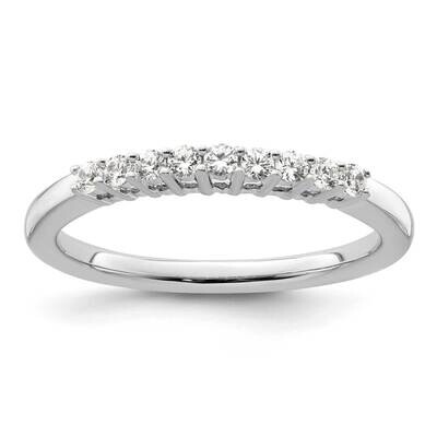 9-Stone Shared Prong Holds 9-1.8mm Round Diamond Band Ring Mounting 14k White Gold RM3191B-023-WAA,…