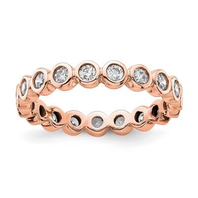 Polished Bezel-Set 1 Carat Diamond Complete Eternity Band 14k Rose Gold ET0011-100-9R4, MPN: ET0011…