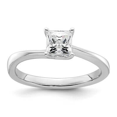 1/2 Carat 4.50mm 4-Prong Square Princess Solitaire Engagement Ring Mounting 14k White Gold RM1957E-…
