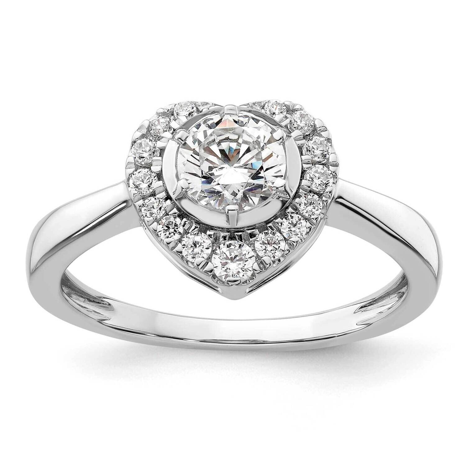 True Origin Diamond Vs/Si D E F Complete Heart Ring 14k White Gold RM9389-068-WAA, MPN: RM9389-068-…