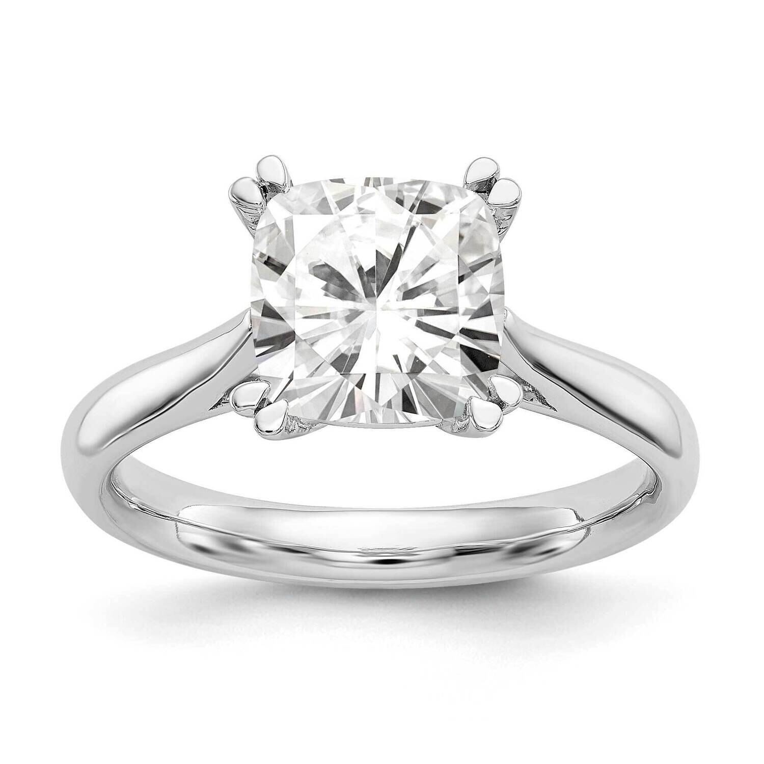 2.5 Carat 8.00mm 4-Prong Cushion-Cut Solitaire Engagement Ring Mounting 14k White Gold RM1963E-250-CWAA