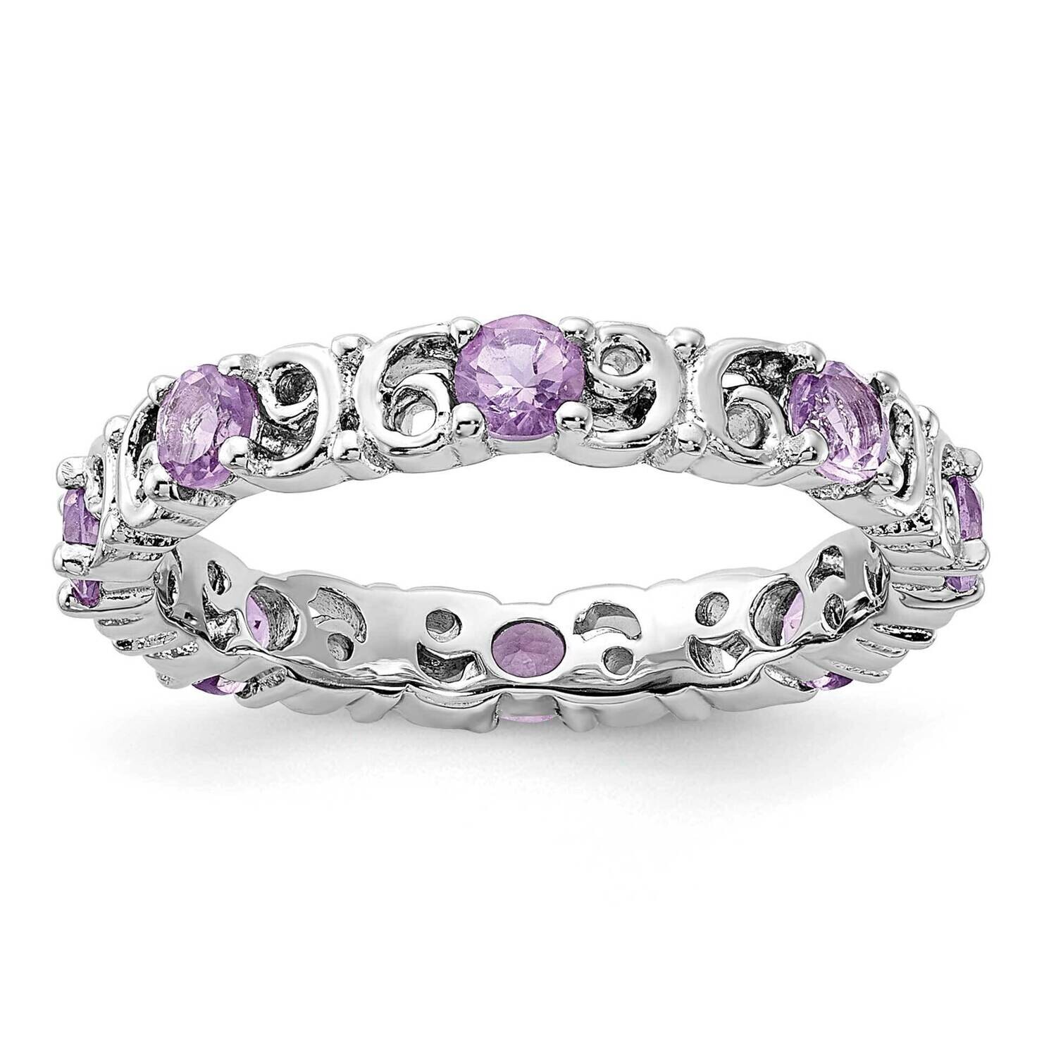 Stackable Expressions Amethyst Ring Sterling Silver QSK1224