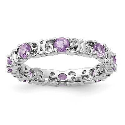 Stackable Expressions Amethyst Ring Sterling Silver QSK1224, MPN: QSK1224,