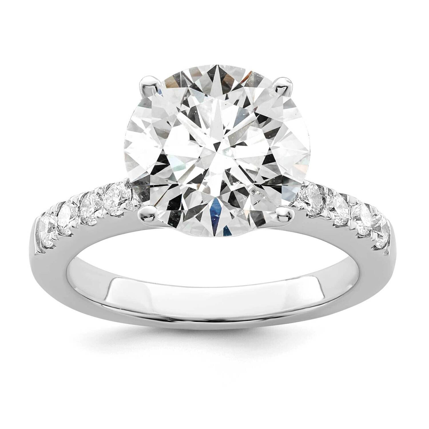 True Origin 3/8 Carat Diamond Vs/Si D E F Semi Mount Round Engagement Ring 14k White Gold RM2593E-200-WAA