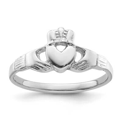 Claddagh Ring Sterling Silver Rhodium-Plated QR7502, MPN: QR7502,