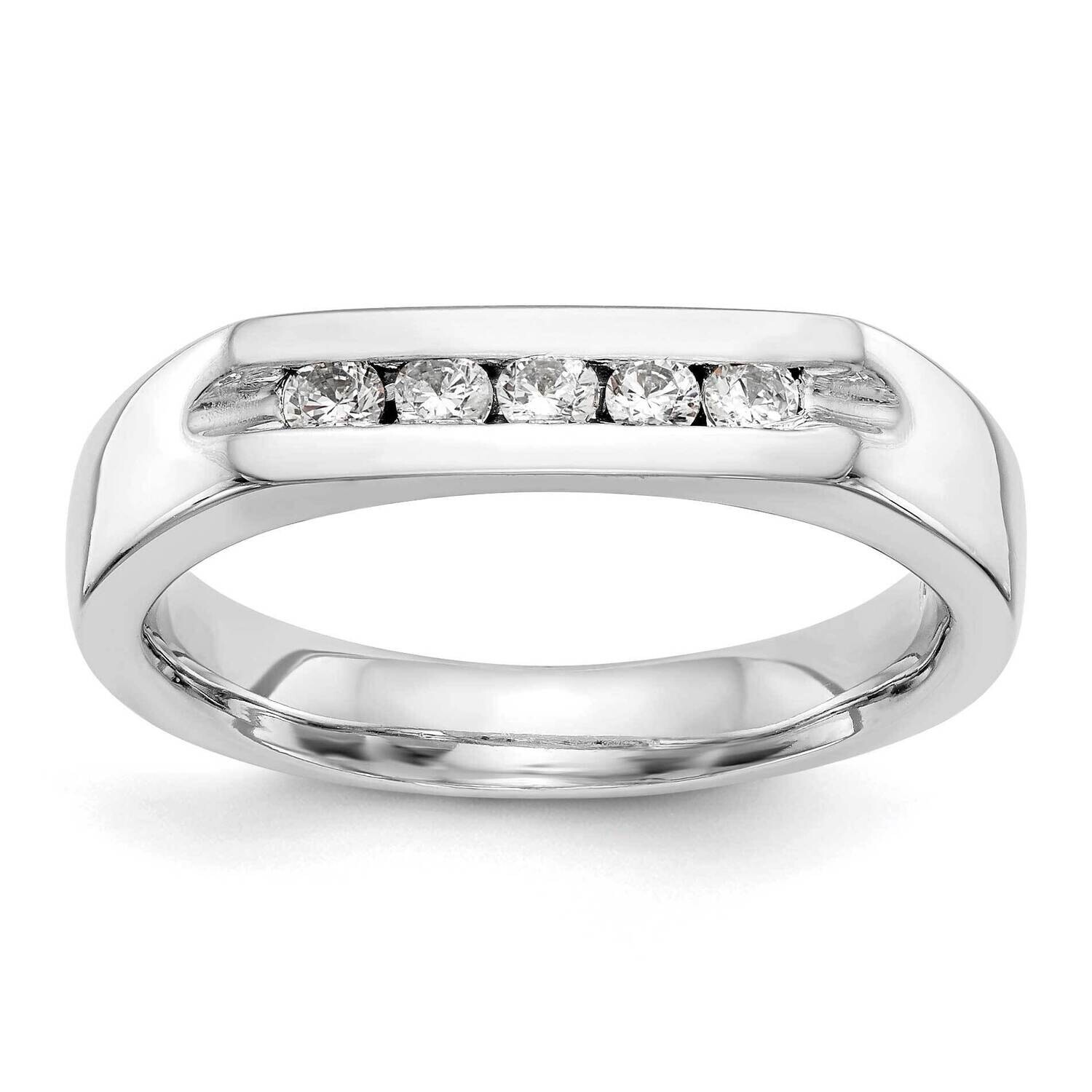 5-Stone Holds 5-2.3mm Round Open Channel Band Ring Mounting 14k White Gold RM3279B-025-WAA, MPN: RM…