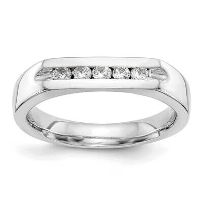 5-Stone Holds 5-2.3mm Round Open Channel Band Ring Mounting 14k White Gold RM3279B-025-WAA, MPN: RM…