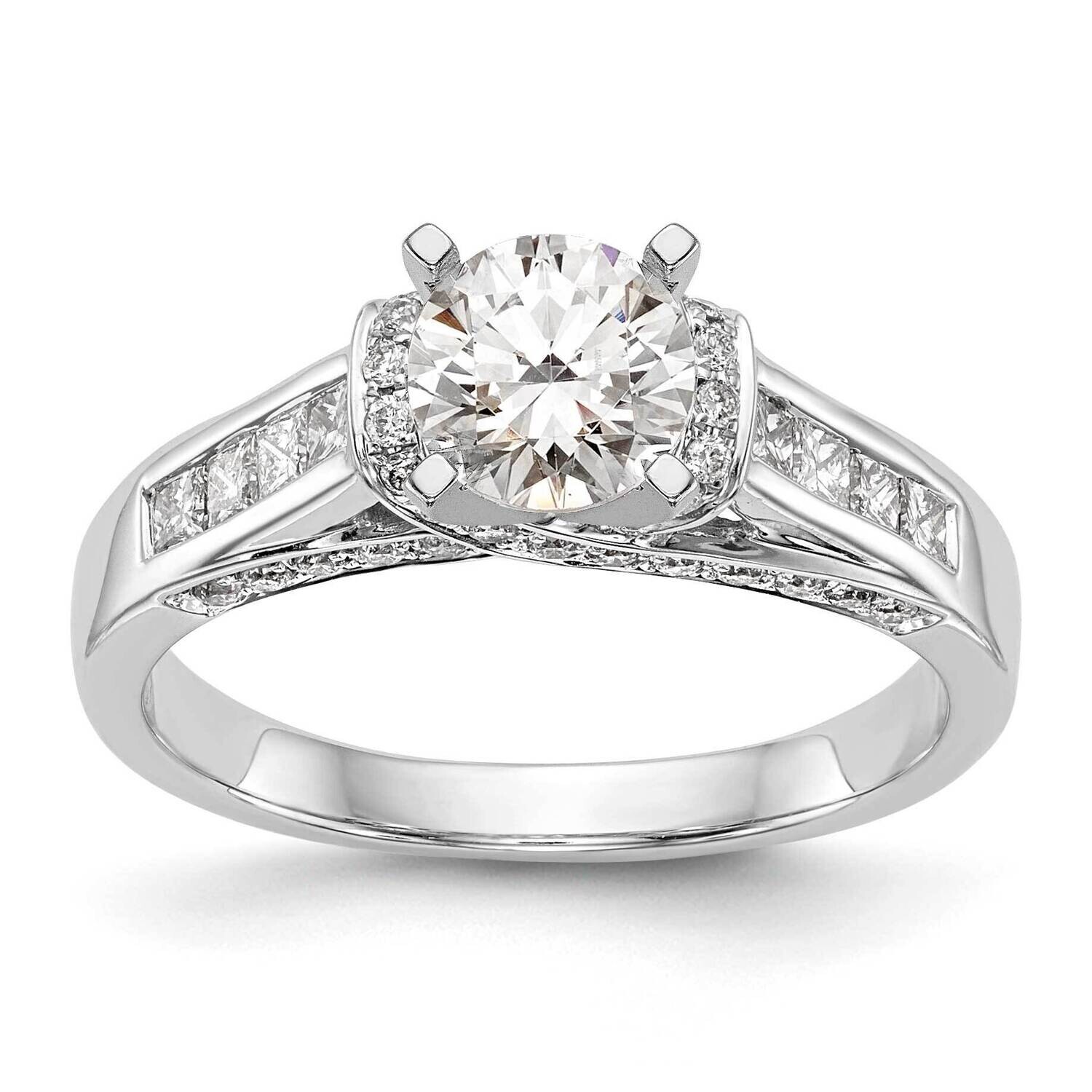 Peg Set Engagement Ring Mounting 14k White Gold RM2730E-055-CWAA, MPN: RM2730E-055-CWAA,