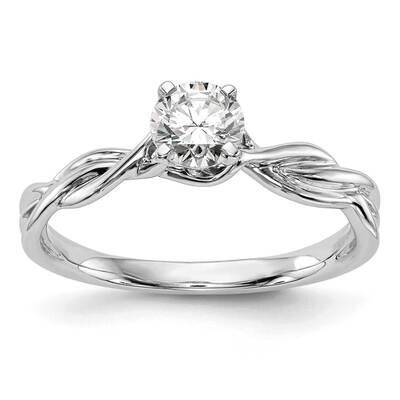 Peg Set Twist Solitaire Engagement Ring Mounting 14k White Gold RM1997E-CWAA, MPN: RM1997E-CWAA,