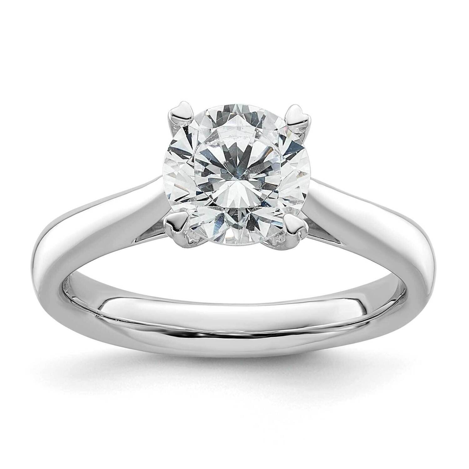 1.5 Carat 7.50 mm 4-Prong Round Solitaire Engagement Ring Mounting 14k White Gold RM1930E-150-CWAA