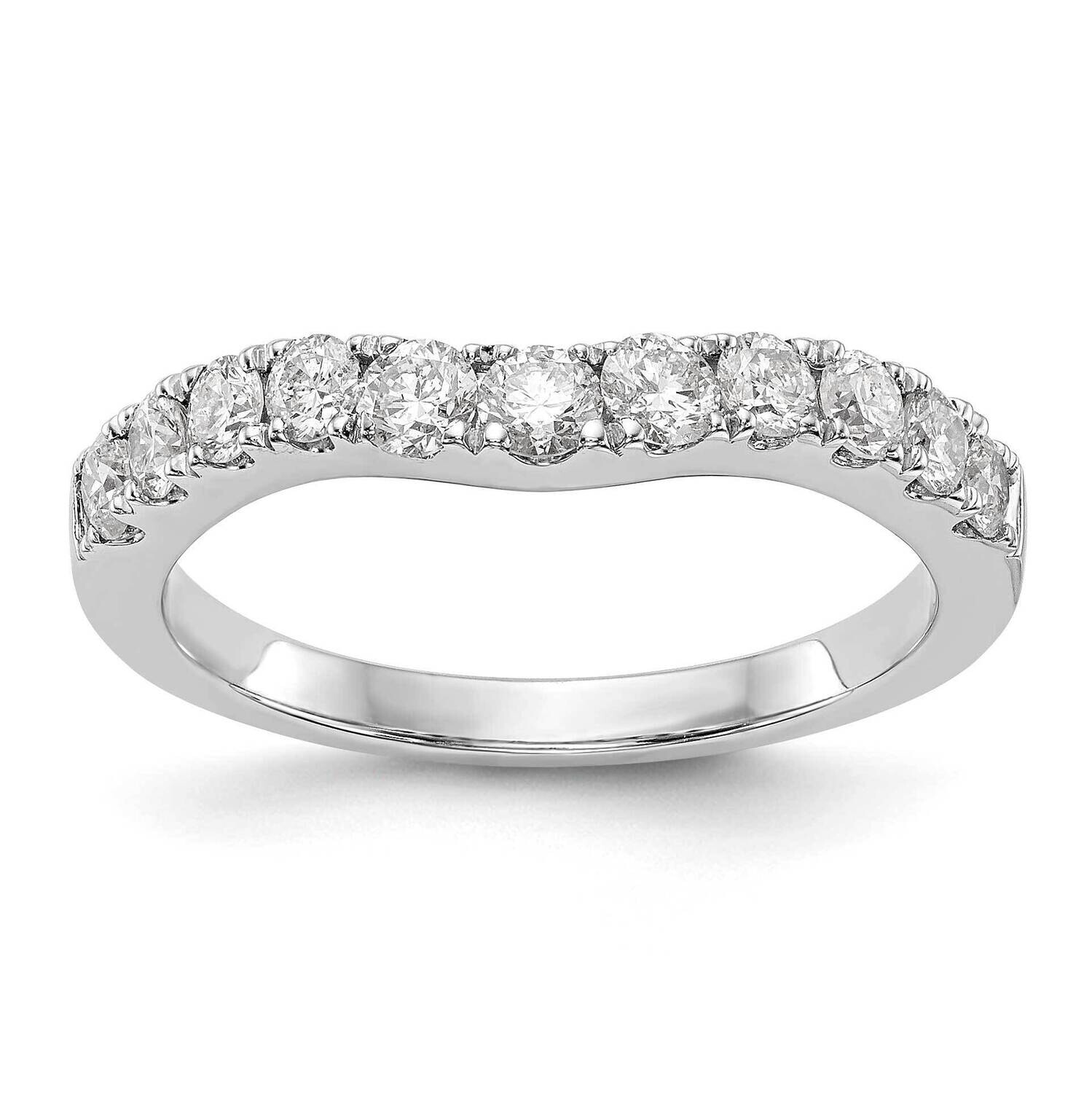 Contoured Wedding Band Ring Mounting 14k White Gold RM3040B-075-CWAA, MPN: RM3040B-075-CWAA,