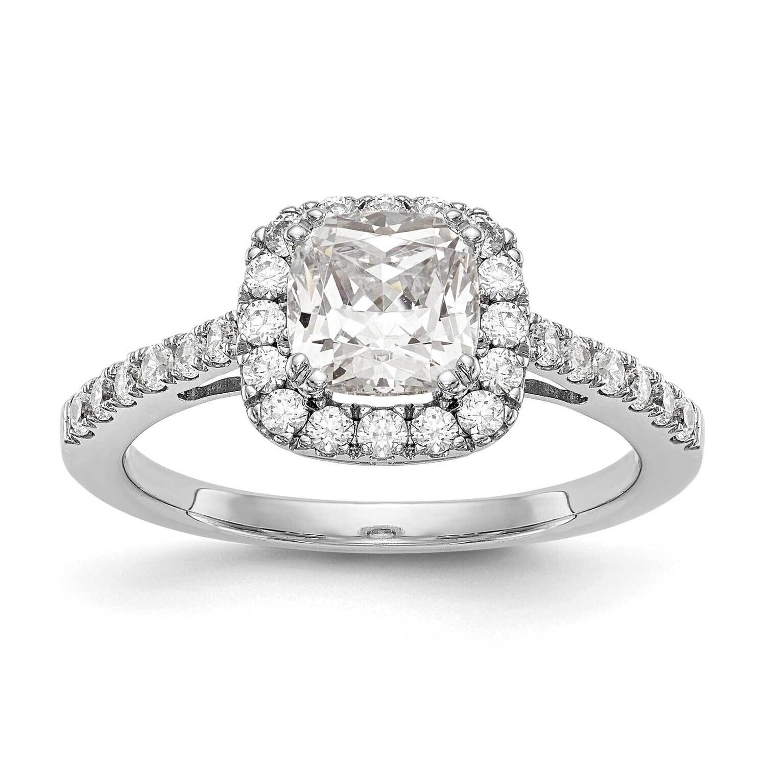 Diamond Semi-Mount Halo Engagement Ring 14k White Gold RM2319E-100-WAA, MPN: RM2319E-100-WAA,