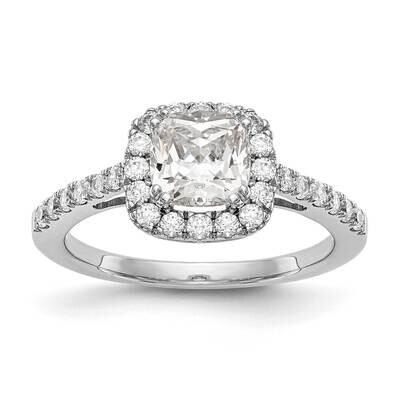 Diamond Semi-Mount Halo Engagement Ring 14k White Gold RM2319E-100-WAA, MPN: RM2319E-100-WAA,
