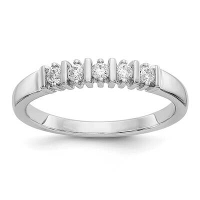 5-Stone Prong-Set Holds 5-2.1mm Round Diamond Band Ring Mounting 14k White Gold RM3289B-025-WAA, MP…