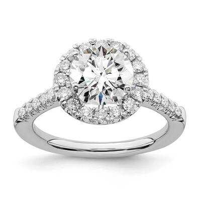 True Origin 1/2 Carat Diamond Vs/Si D E F Semi Mount Round Halo Engagement Ring 14k White Gold RM20…