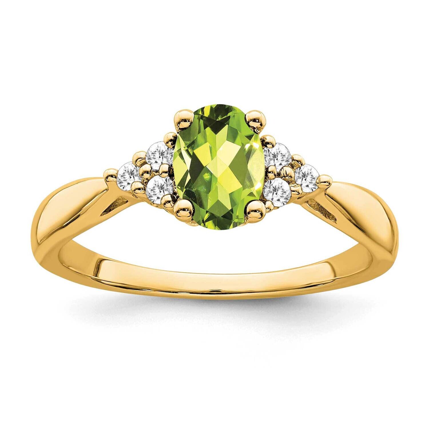 Peridot Diamond Ring 14k Gold RM7118-PE-012-YA, MPN: RM7118-PE-012-YA, 191101816703