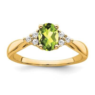 Peridot Diamond Ring 14k Gold RM7118-PE-012-YA, MPN: RM7118-PE-012-YA, 191101816703