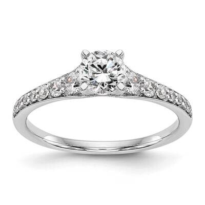 Peg Set Engagement Ring Mounting 14k White Gold RM2710E-031-CWAA, MPN: RM2710E-031-CWAA,