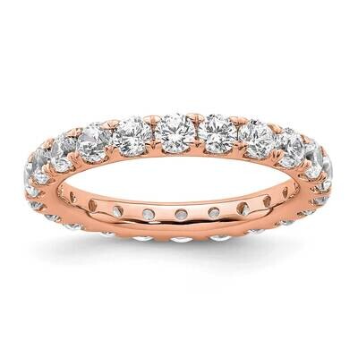 Polished U-Shared Prong 2 Carat Diamond Complete Eternity Band 14k Rose Gold ET0005-200-6R4, MPN: E…