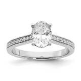 True Origin White Gold 1/5 Carat Diamond Vs/Si D E F Semi Mound Oval Engagement Ring RM8586-100-WAA…