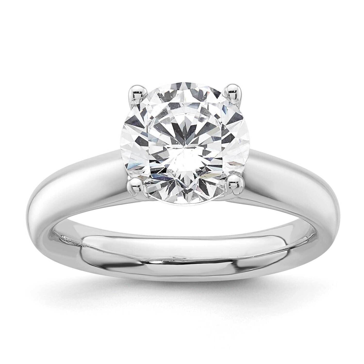 2 Carat 8.20 mm 4-Prong Round Solitaire Engagement Ring Mounting 14k White Gold RM1933E-200-CWAA, M…