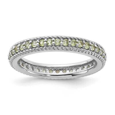 Stackable Expressions Polished Peridot Eternity Ring Sterling Silver QSK1453, MPN: QSK1453, 1911017…