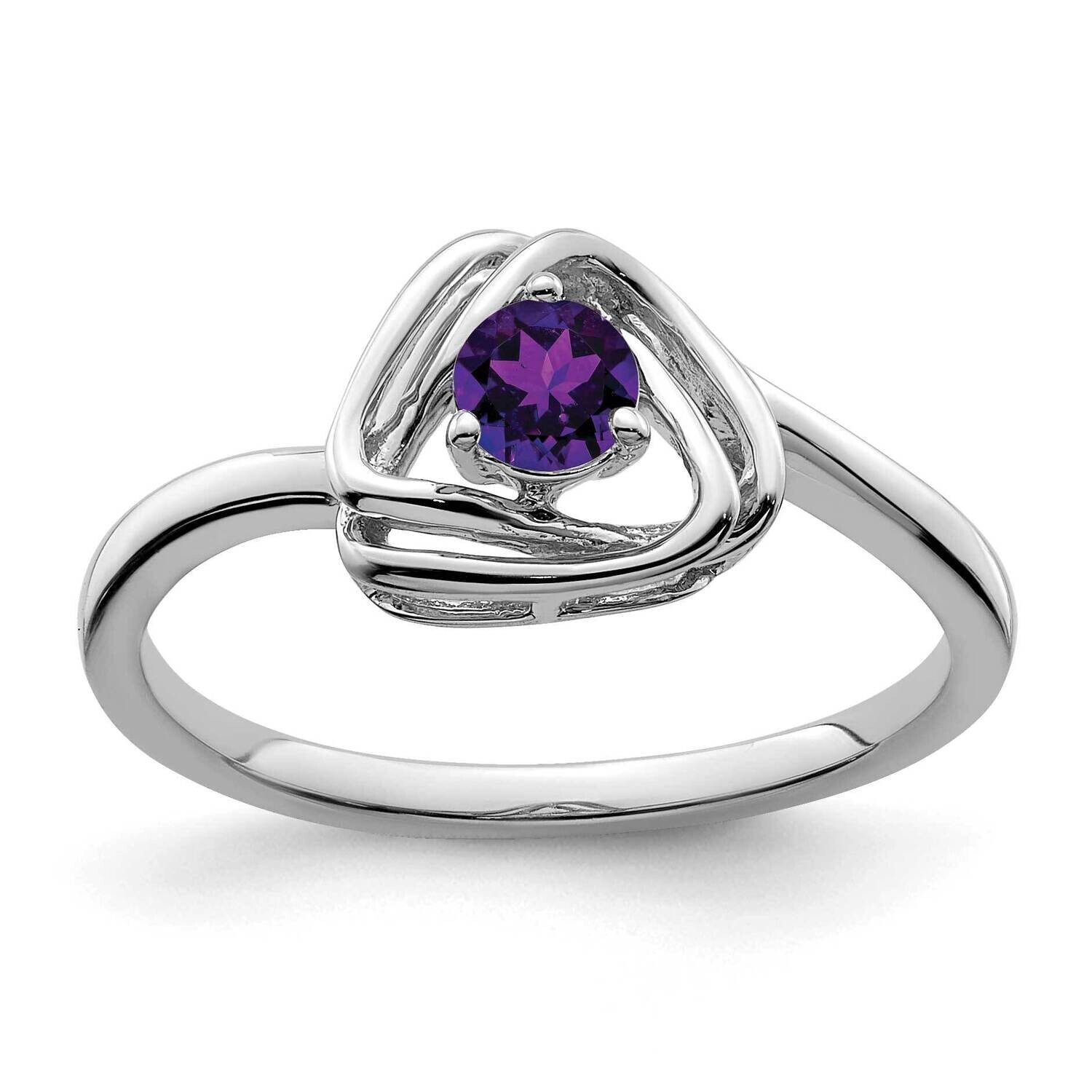 Amethyst Triangle Ring 14k White Gold RM7395-AM-W, MPN: RM7395-AM-W,