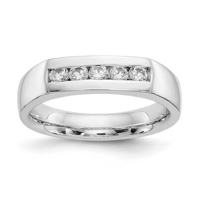 5-Stone Holds 5-2.5mm Round Closed Channel Band Ring Mounting 14k White Gold RM3278B-033-WAA, MPN: …
