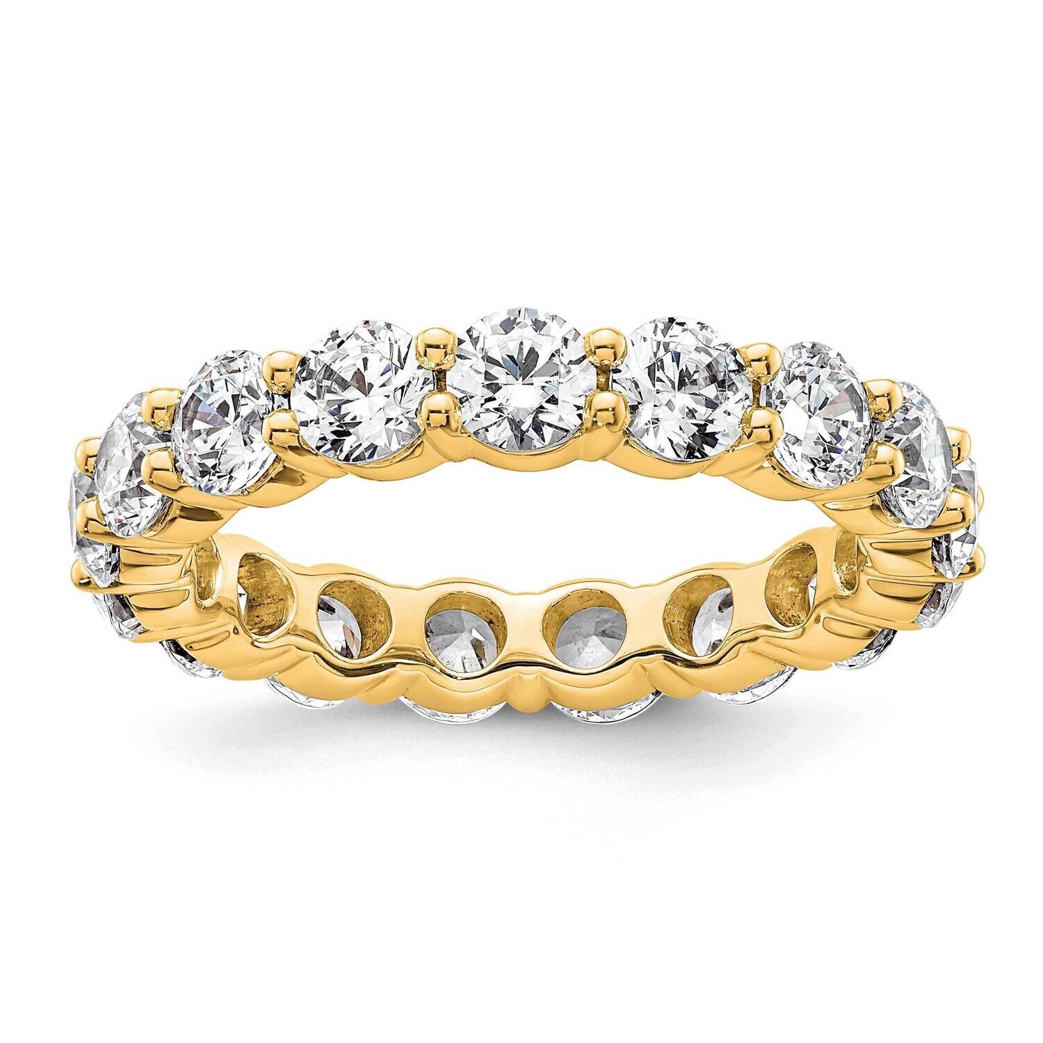 Shared Prong 4 Carat Diamond Complete Eternity Band 14k Polished Gold ET0001-400-8Y4