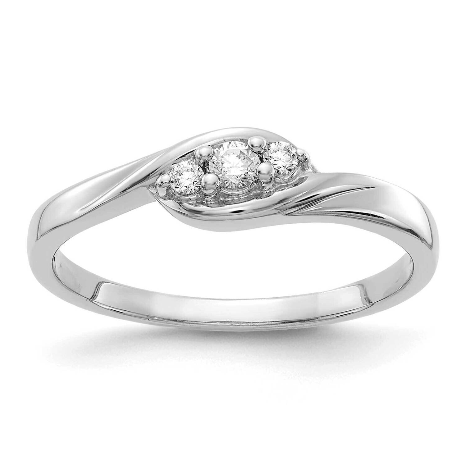 3-Stone Diamond Ring 10k White Gold RM5636-010-1WA