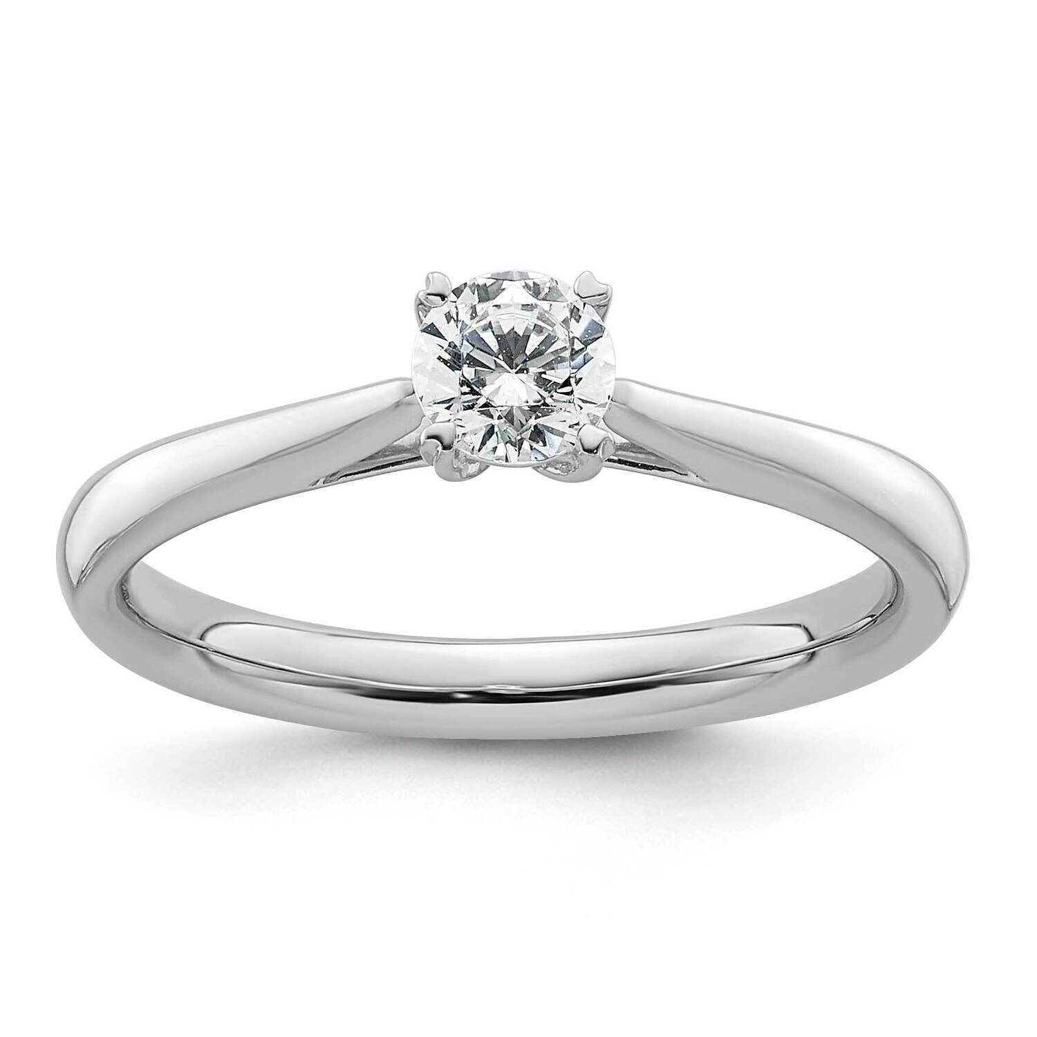 1/3 Carat 4.50 mm 4-Prong Round Solitaire Engagement Ring Mounting 14k White Gold RM1930E-033-CWAA