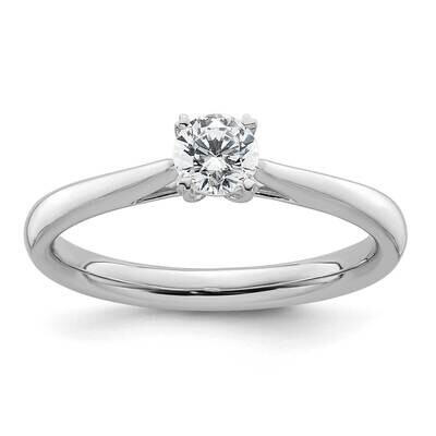 1/3 Carat 4.50 mm 4-Prong Round Solitaire Engagement Ring Mounting 14k White Gold RM1930E-033-CWAA,…