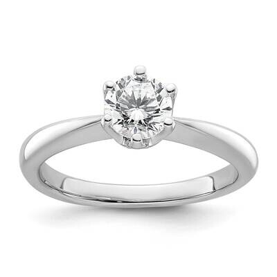 3/4 Carat 5.80 mm 6-Prong Round Solitaire Engagement Ring Mounting 14k White Gold RM1936E-075-CWAA,…