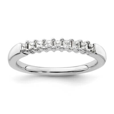9-Stone Shared Prong Holds 9-1.8mm Princess Diamond Band Ring Mounting 14k White Gold RM3189B-036-W…