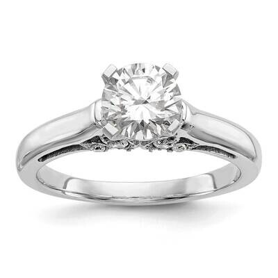 Peg Set Leaf Design Solitaire Engagement Ring Mounting 14k White Gold RM2010E-010-CWAA, MPN: RM2010…