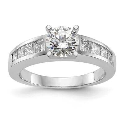 Peg Set Channel Engagement Ring Mounting 14k White Gold RM2676E-075-CWAA, MPN: RM2676E-075-CWAA,