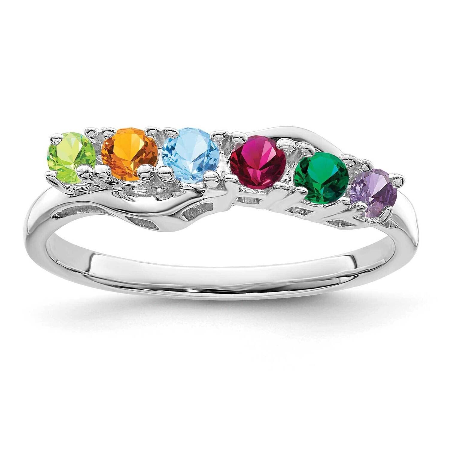 Family Jewelry Ring Mounting 14k White Gold XMR86_6W, MPN: XMR86_6W, 883957494142