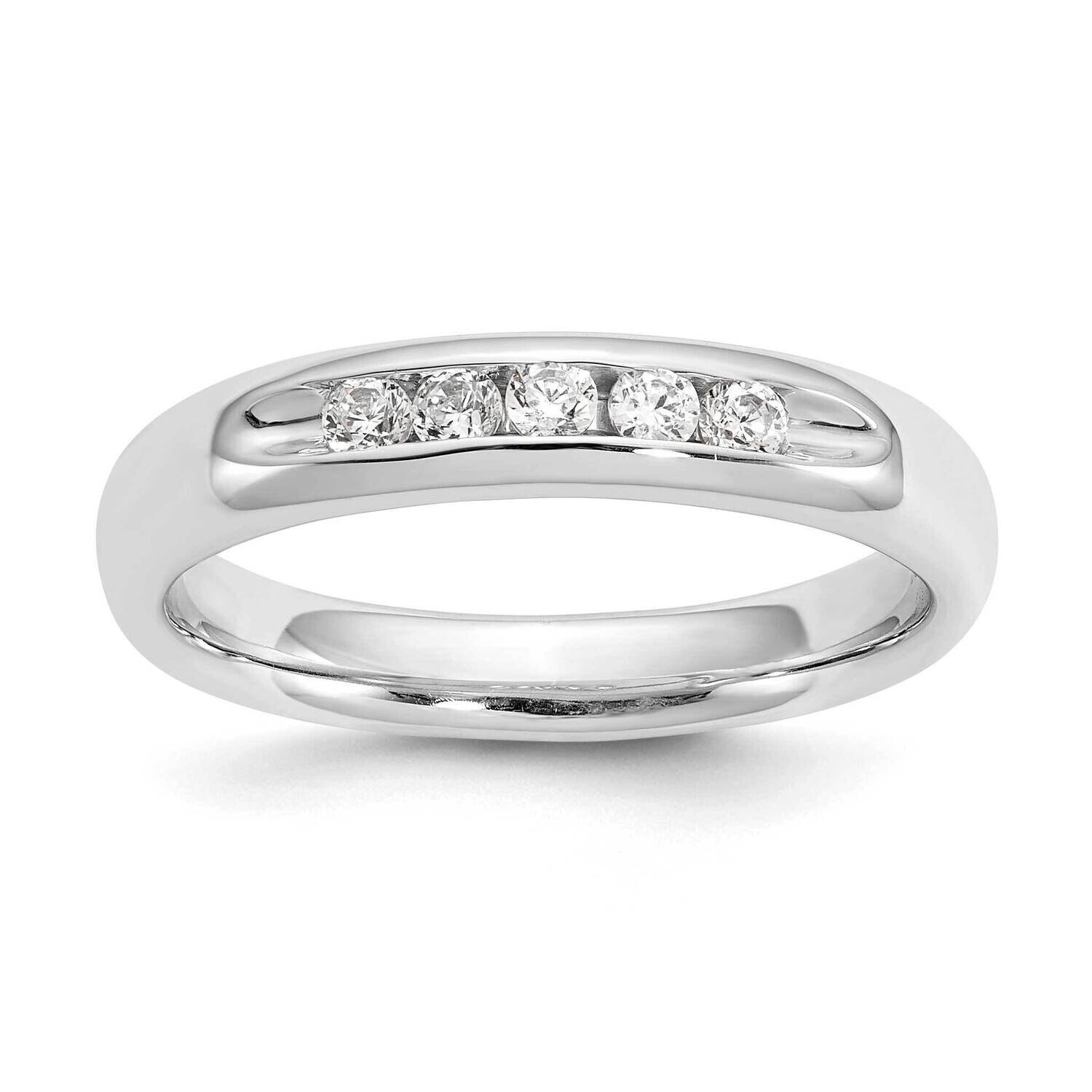 5-Stone Holds 5-2.1mm Round Open Channel Band Ring Mounting 14k White Gold RM3282B-020-WAA, MPN: RM…