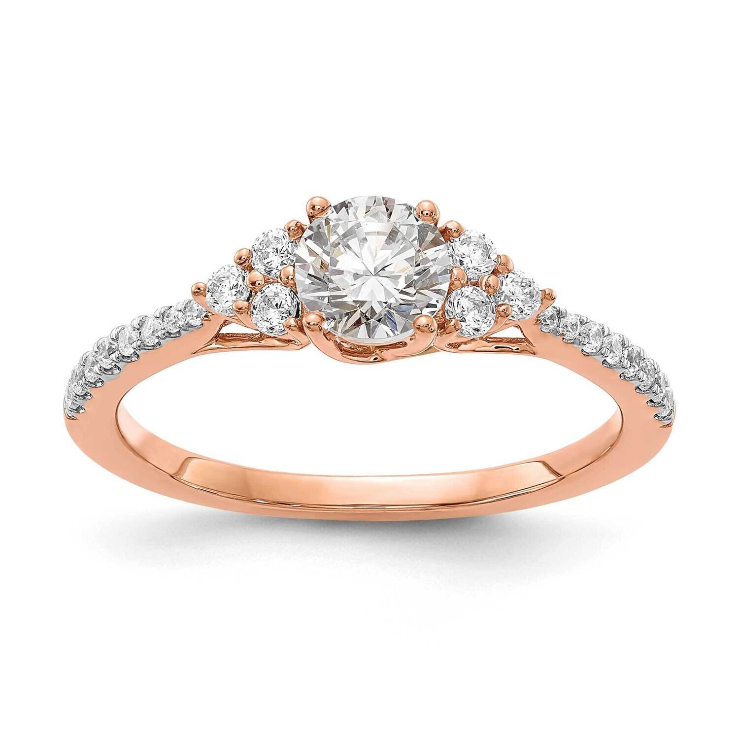 Diamond Complete Engagement Ring 14k Rose Gold RM6003E-025-RAA, MPN: RM6003E-025-RAA, 883957322407