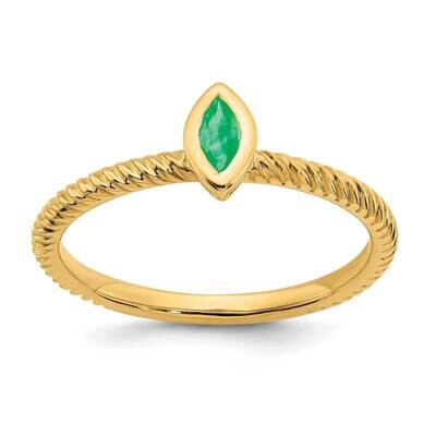 Marquise Bezel Emerald Ring 14k Gold RM7231-EM-Y, MPN: RM7231-EM-Y, 191101824654