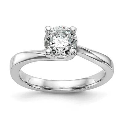 1 Carat 6.50 mm 4-Prong Round Solitaire Engagement Ring Mounting 14k White Gold RM1946E-100-CWAA, M…
